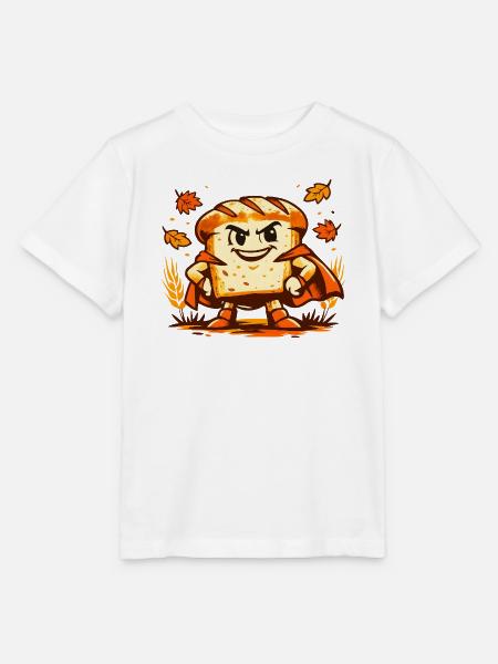 Brot-Superheld im Herbst - Stanley/Stella Kinder T-Shirt MINI CREATOR  - Weiß