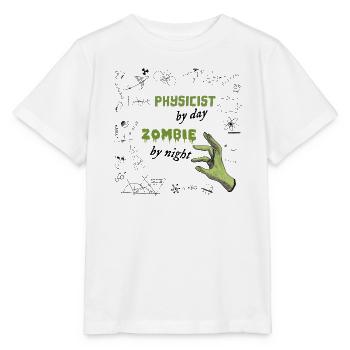 Physicist by day Zombie by night - Physik Formeln - Stanley/Stella Kinder T-Shirt MINI CREATOR  - Weiß - Vorne - Maike (125cm)