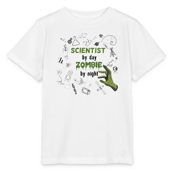 Scientist by day Zombie by night - Wissenschaftler - Stanley/Stella Kinder T-Shirt MINI CREATOR  - Weiß - Vorne - Maike (125cm)