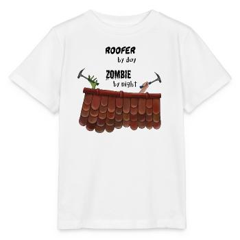 Roofer by day Zombie by night - Zombiehand - Stanley/Stella Kinder T-Shirt MINI CREATOR  - Weiß - Vorne - Maike (125cm)