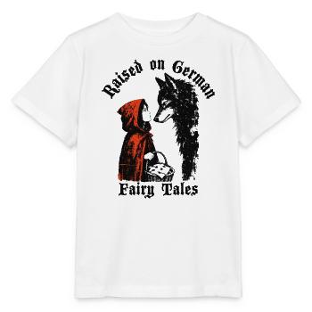Raised on German Fairy Tails Rotkäppchen - Stanley/Stella Kinder T-Shirt MINI CREATOR  - Weiß - Vorne - Maike (125cm)