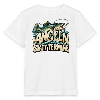 Angeln statt Termine Geschenkidee Vatertag - Stanley/Stella Kinder T-Shirt MINI CREATOR  - Weiß - Vorne - Maike (125cm)