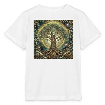 Zeitbaum und Nebel - Stanley/Stella Kinder T-Shirt MINI CREATOR  - Weiß - Vorne - Maike (125cm)