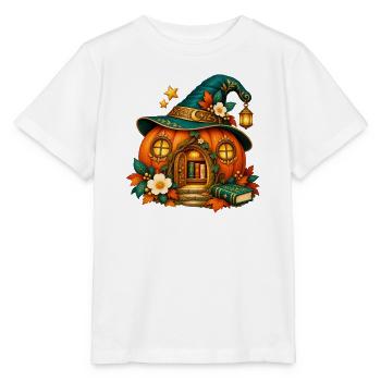 Verzaubertes Kürbishaus - Stanley/Stella Kinder T-Shirt MINI CREATOR  - Weiß - Vorne - Maike (125cm)