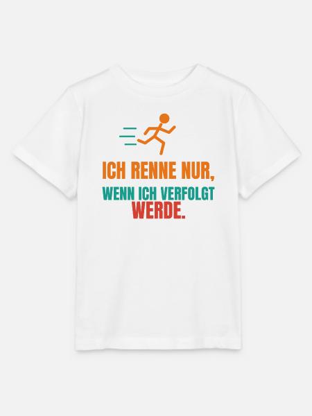 Ich renne nur, wenn ich verfolgt werde - Stanley/Stella Kinder T-Shirt MINI CREATOR  - Weiß
