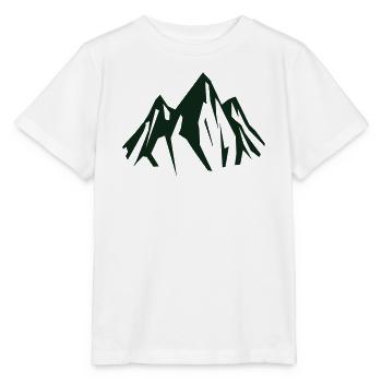 Dunkle Bergsilhouette in Grün - Stanley/Stella Kinder T-Shirt MINI CREATOR  - Weiß - Vorne - Maike (125cm)