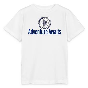 Abenteuer wartet auf den Kompass - Stanley/Stella Kinder T-Shirt MINI CREATOR  - Weiß - Vorne - Maike (125cm)