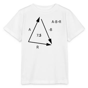 Algebra Mathe - Stanley/Stella Kinder T-Shirt MINI CREATOR  - Weiß - Vorne - Maike (125cm)