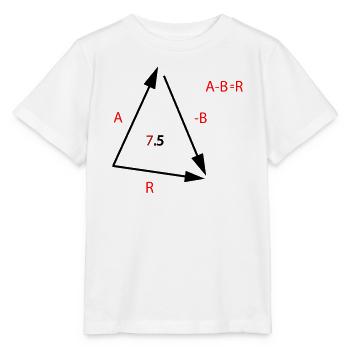 Algebraische Gleichung Typo Rot - Stanley/Stella Kinder T-Shirt MINI CREATOR  - Weiß - Vorne - Maike (125cm)