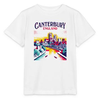 City Vintage Canterbury England Cathedral Skyline - Stanley/Stella Kinder T-Shirt MINI CREATOR  - Weiß - Vorne - Maike (125cm)