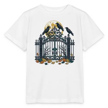 Krähen auf dem Friedhofstor - Stanley/Stella Kinder T-Shirt MINI CREATOR  - Weiß - Vorne - Maike (125cm)