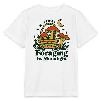 Nahrungssuche im Mondlicht – Goblincore-Pilze - Stanley/Stella Kinder T-Shirt MINI CREATOR  - Weiß - Vorne - Maike (125cm)