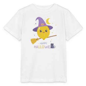 Zitronenhexe Happy Halloween - Stanley/Stella Kinder T-Shirt MINI CREATOR  - Weiß - Vorne - Maike (125cm)