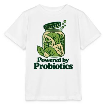 Angetrieben von Probiotika – Fermentierter Lebensmittelliebhaber - Stanley/Stella Kinder T-Shirt MINI CREATOR  - Weiß - Vorne - Maike (125cm)