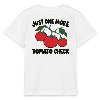 Tomatenanbausucht – lustiges Gartenzitat - Stanley/Stella Kinder T-Shirt MINI CREATOR  - Weiß - Vorne - Maike (125cm)