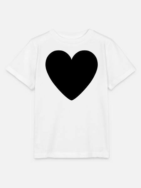 Schwarzes Herz - Stanley/Stella Kinder T-Shirt MINI CREATOR - Weiß