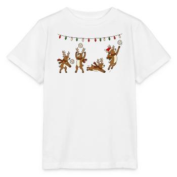 Volleyball Weihnachten Rentiere Wichtelgeschenk - Stanley/Stella Kinder T-Shirt MINI CREATOR  - Weiß - Vorne - Maike (125cm)