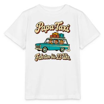 Papa-Taxi Fahrten bis 23 Uhr - Stanley/Stella Kinder T-Shirt MINI CREATOR  - Weiß - Vorne - Maike (125cm)