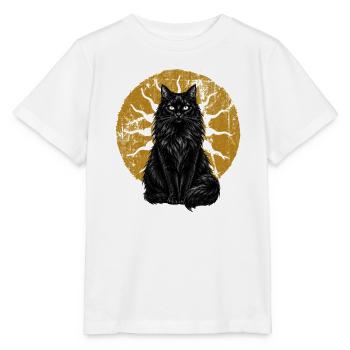 Schwarze Katze Magical Mond Mystisch Cottagecore - Stanley/Stella Kinder T-Shirt MINI CREATOR  - Weiß - Vorne - Maike (125cm)