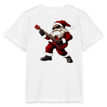 Gitarrist Weihnachten - Stanley/Stella Kinder T-Shirt MINI CREATOR  - Weiß - Vorne - Maike (125cm)