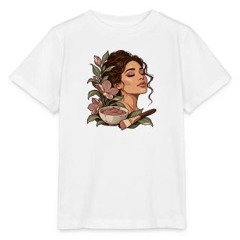 Botanisches Gesichtsritual - Stanley/Stella Kinder T-Shirt MINI CREATOR  - Weiß - Vorne - Maike (125cm)