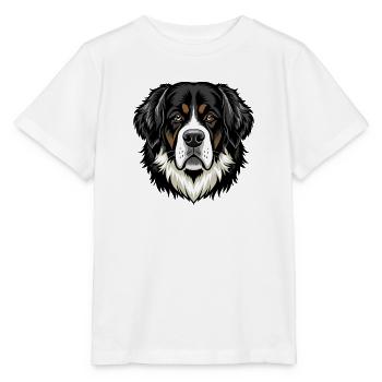 Bernhardiner Hundekopf - Stanley/Stella Kinder T-Shirt MINI CREATOR  - Weiß - Vorne - Maike (125cm)