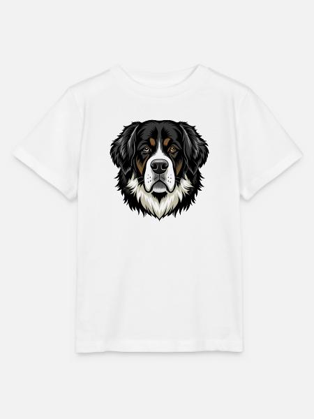Bernhardiner Hundekopf - Stanley/Stella Kinder T-Shirt MINI CREATOR  - Weiß