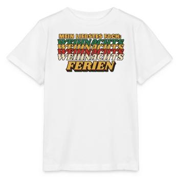 Mein liebstes Fach: Weihnachtsferien - Stanley/Stella Kinder T-Shirt MINI CREATOR  - Weiß - Vorne - Maike (125cm)
