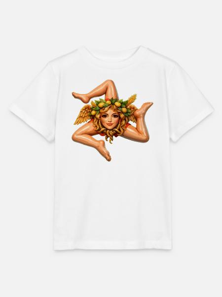 Sizilianische Trinacria - Stanley/Stella Kinder T-Shirt MINI CREATOR  - Weiß