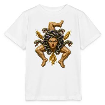 Sizilianische Trinacria ernst - Stanley/Stella Kinder T-Shirt MINI CREATOR  - Weiß - Vorne - Maike (125cm)
