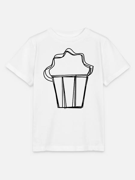 Popcorn handgezeichnet - Stanley/Stella Kinder T-Shirt MINI CREATOR - Weiß