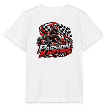 Leidenschaft beim Kartfahren – Geschwindigkeit, Adrenalin, Leidenschaft - Stanley/Stella Kinder T-Shirt MINI CREATOR  - Weiß - Vorne - Maike (125cm)