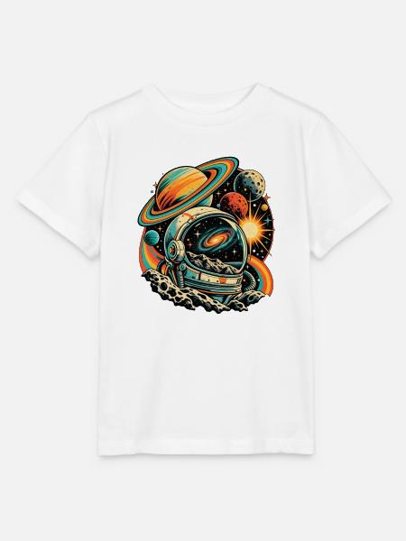 Astronomie Retro Galaxie - Stanley/Stella Kinder T-Shirt MINI CREATOR  - Weiß