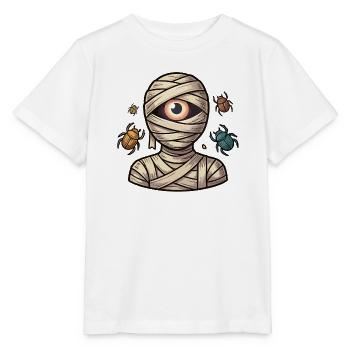 Einäugige Mumie unter den bunten Insekten - Stanley/Stella Kinder T-Shirt MINI CREATOR  - Weiß - Vorne - Maike (125cm)