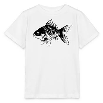 Süßer Goldfisch Comic Haustier Aquarium Geschenk - Stanley/Stella Kinder T-Shirt MINI CREATOR  - Weiß - Vorne - Maike (125cm)