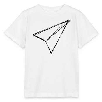 Papierflieger handgezeichnet - Stanley/Stella Kinder T-Shirt MINI CREATOR  - Weiß - Vorne - Maike (125cm)