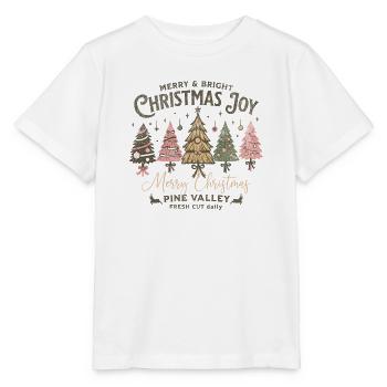Merry Christmas Joy Tannenbaum Vintage Geschenk - Stanley/Stella Kinder T-Shirt MINI CREATOR  - Weiß - Vorne - Maike (125cm)