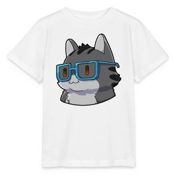  Mathe Katze Nerd - Stanley/Stella Kinder T-Shirt MINI CREATOR  - Weiß - Vorne - Maike (125cm)