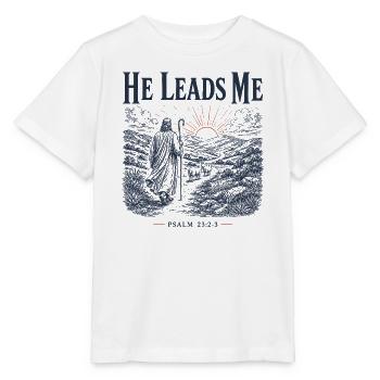 Psalm 23 Hirten-christliches Design - Stanley/Stella Kinder T-Shirt MINI CREATOR  - Weiß - Vorne - Maike (125cm)
