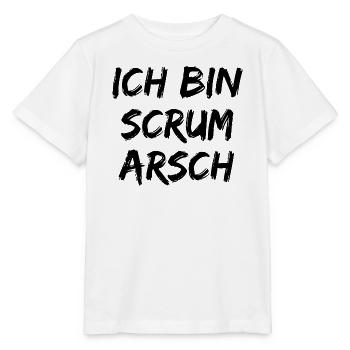 ICH BIN SCRUM ARSCH AGILE TEAM PROJEKTMANAGER  - Stanley/Stella Kinder T-Shirt MINI CREATOR  - Weiß - Vorne - Maike (125cm)