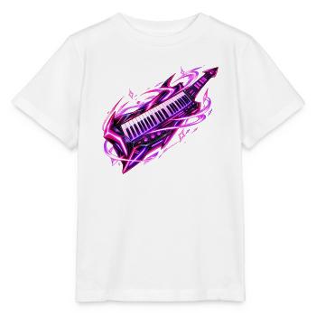 Neon Galaxy Keytar - Stanley/Stella Kinder T-Shirt MINI CREATOR  - Weiß - Vorne - Maike (125cm)