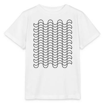 Wellenmuster - Stanley/Stella Kinder T-Shirt MINI CREATOR  - Weiß - Vorne - Maike (125cm)