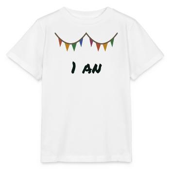 1. 1 Jahr. 1. JUBILÄUM. 1-JÄHRIGES JUBILÄUM - Stanley/Stella Kinder T-Shirt MINI CREATOR  - Weiß - Vorne - Maike (125cm)