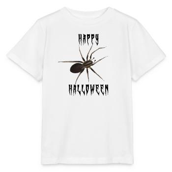Happy Halloween Spinne - Gruselschrift - Stanley/Stella Kinder T-Shirt MINI CREATOR  - Weiß - Vorne - Maike (125cm)