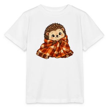 Kuscheliger Igel mit Plaidschal - Stanley/Stella Kinder T-Shirt MINI CREATOR  - Weiß - Vorne - Maike (125cm)