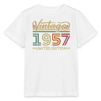 Vintage 1957 Limited Edition Geburtstag Retro - Stanley/Stella Kinder T-Shirt MINI CREATOR  - Weiß - Vorne - Maike (125cm)