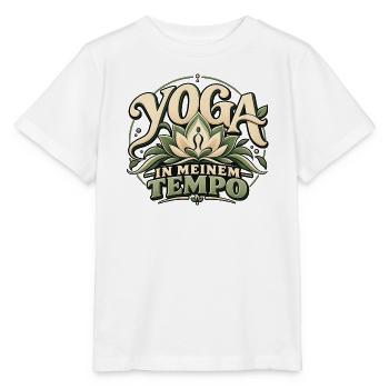 Yoga in meinem Tempo Ruhiges Yogamotiv - Stanley/Stella Kinder T-Shirt MINI CREATOR  - Weiß - Vorne - Maike (125cm)