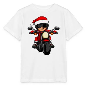 Motorradfahrer Weihnachten - Stanley/Stella Kinder T-Shirt MINI CREATOR  - Weiß - Vorne - Maike (125cm)