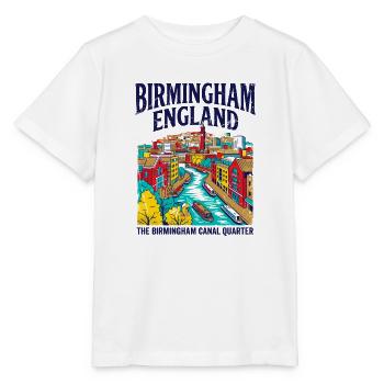 View City Birmingham England Canal Quarter - Stanley/Stella Kinder T-Shirt MINI CREATOR  - Weiß - Vorne - Maike (125cm)