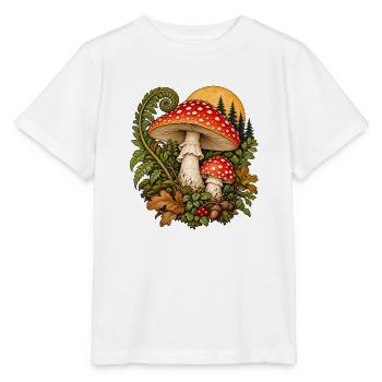Fliegenpilz im Märchenwald - Stanley/Stella Kinder T-Shirt MINI CREATOR  - Weiß - Vorne - Maike (125cm)